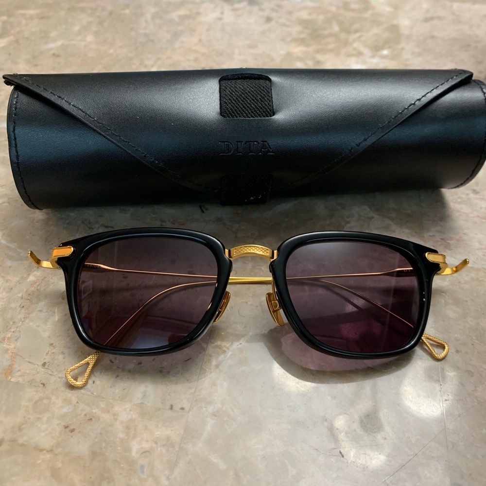 DITA Stateside Gold and Black Sunglasses
